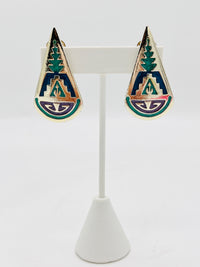 Vintage 80s Aztec Earrings