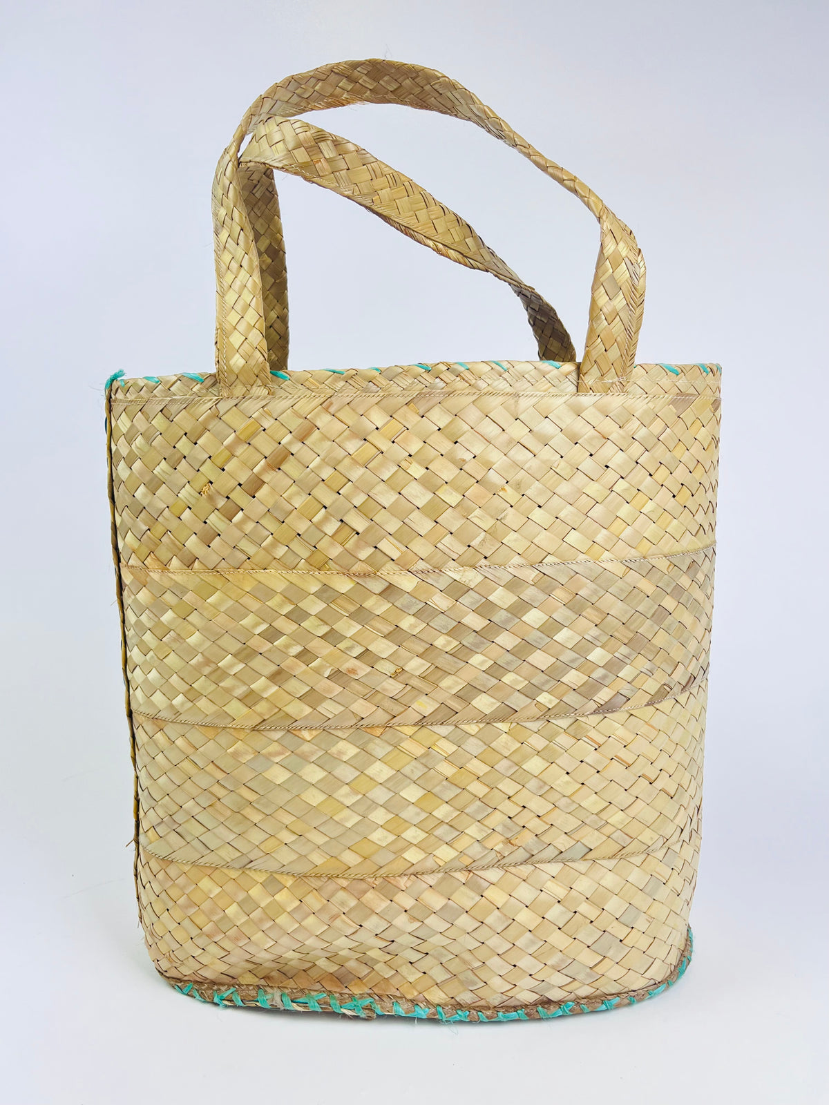Large Woven Straw & Raffia Tote