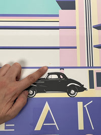 Breakwater Hotel Poster by Woody Vondracek, 1986