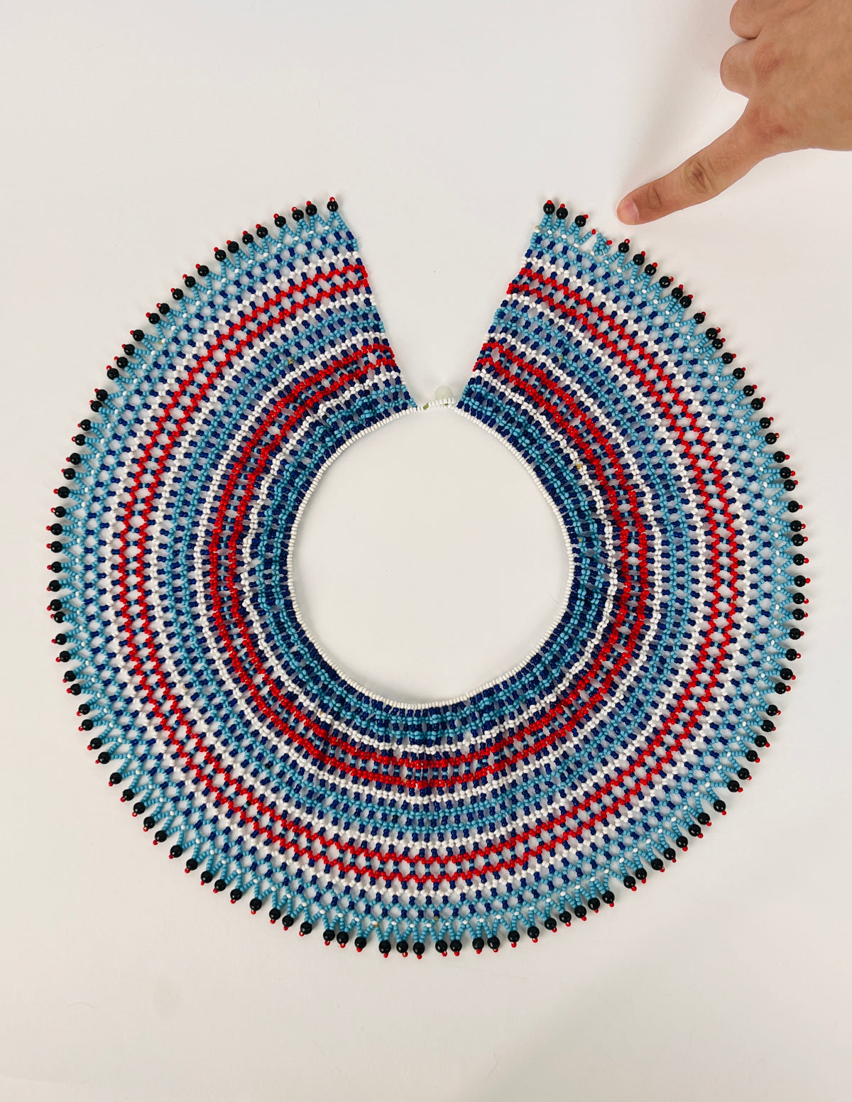 Vintage African Beaded Collar Necklace