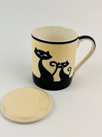 Vintage 90s Cat Teapot and Mug Set