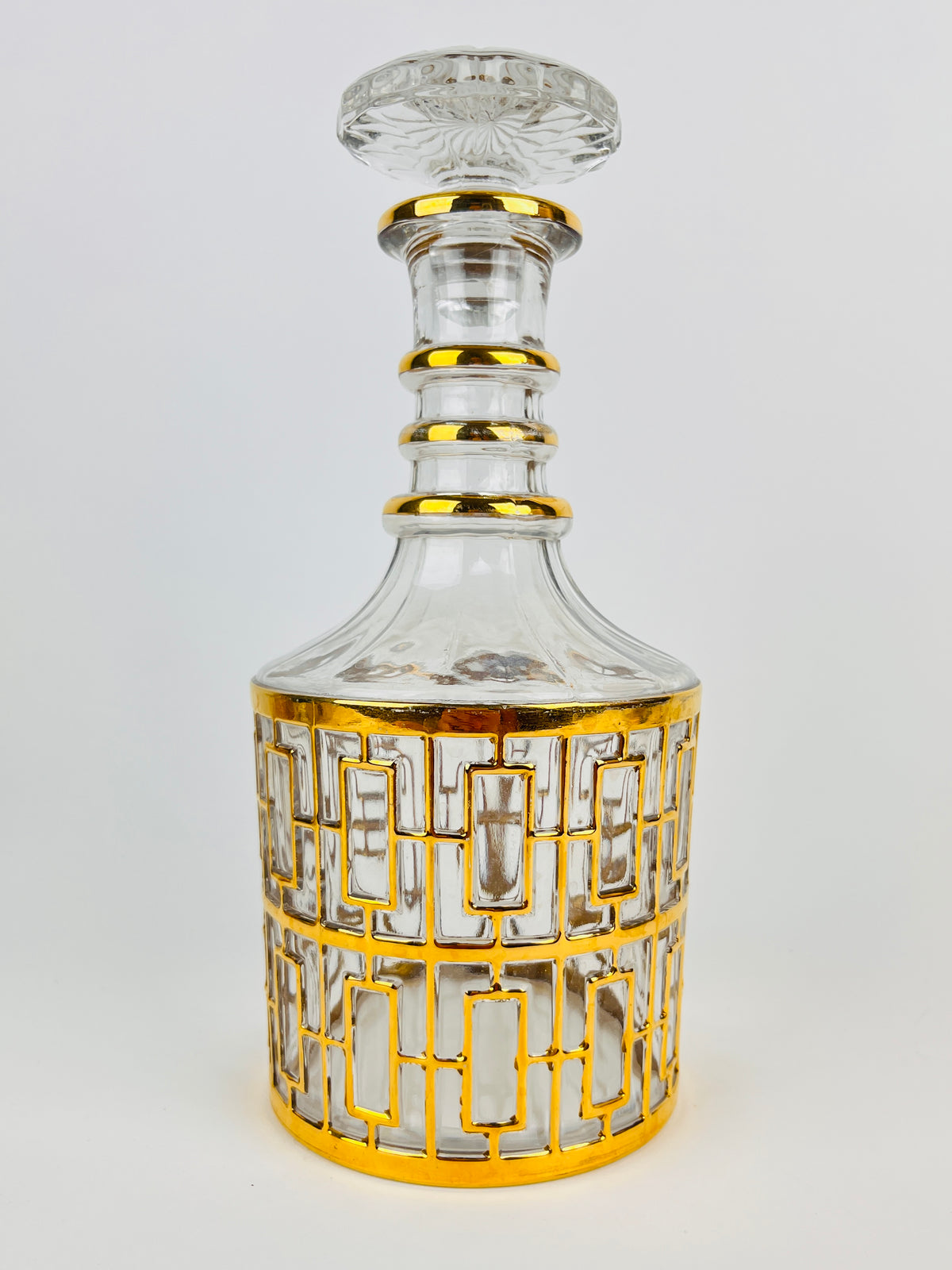 Hollywood Regency Shoji Trellis Decanter