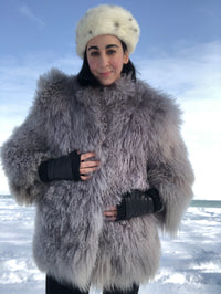 Vintage Mongolian Lamb Fur Coat