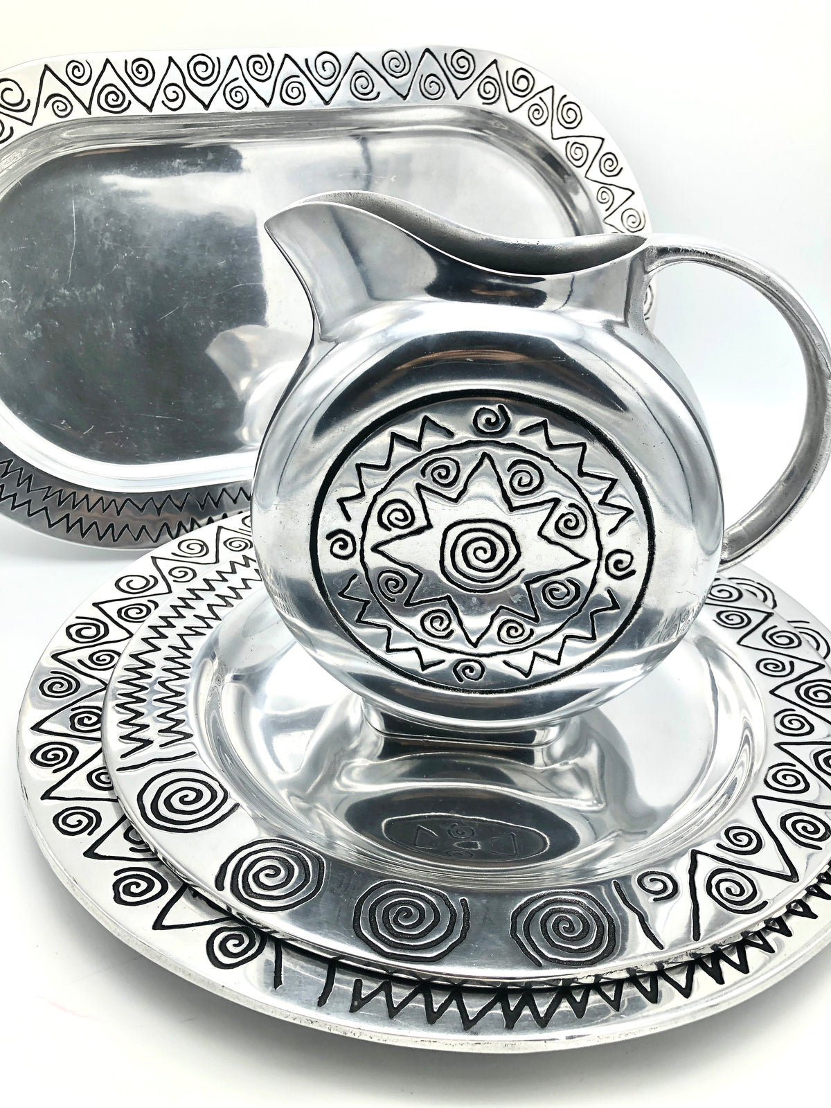 Postmodern Pewter Platter