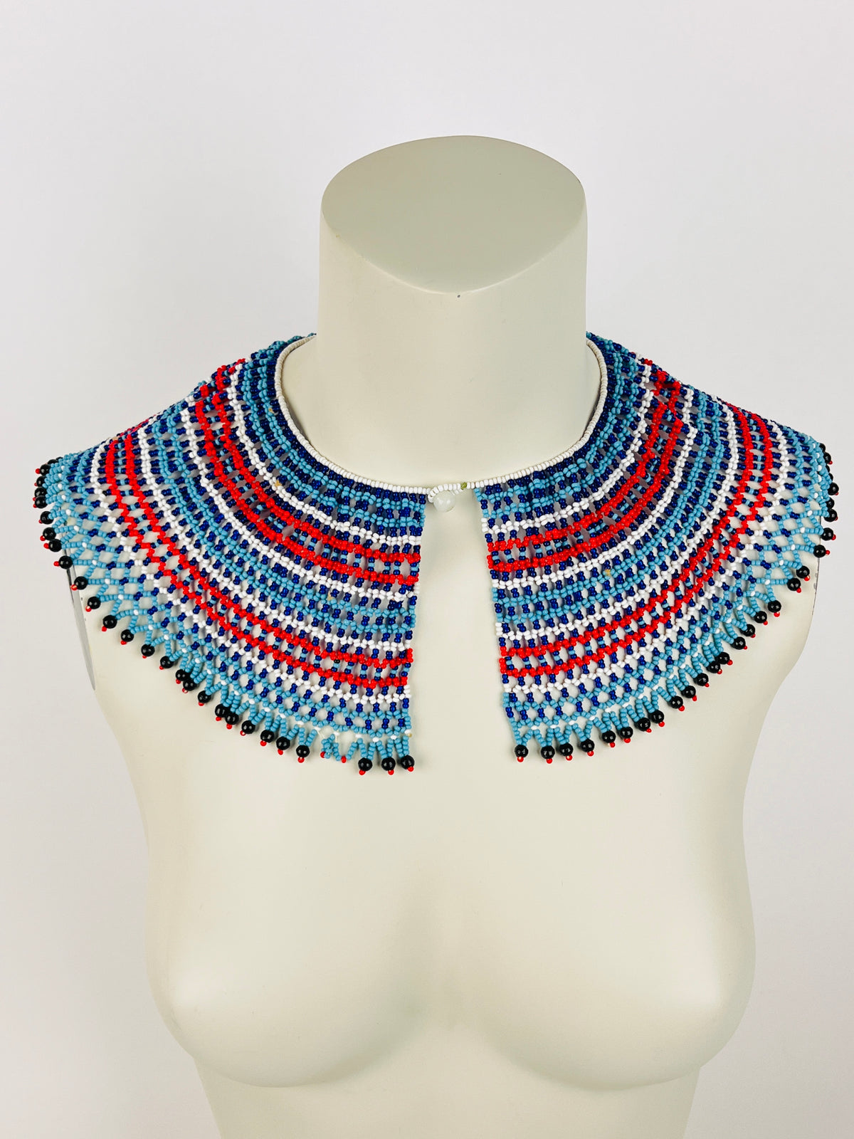 Vintage African Beaded Collar Necklace