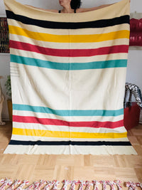 Vintage Hudson’s Bay 4 Point Wool Blanket