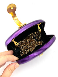 Vintage Purple Marbled Lucite Mini Purse