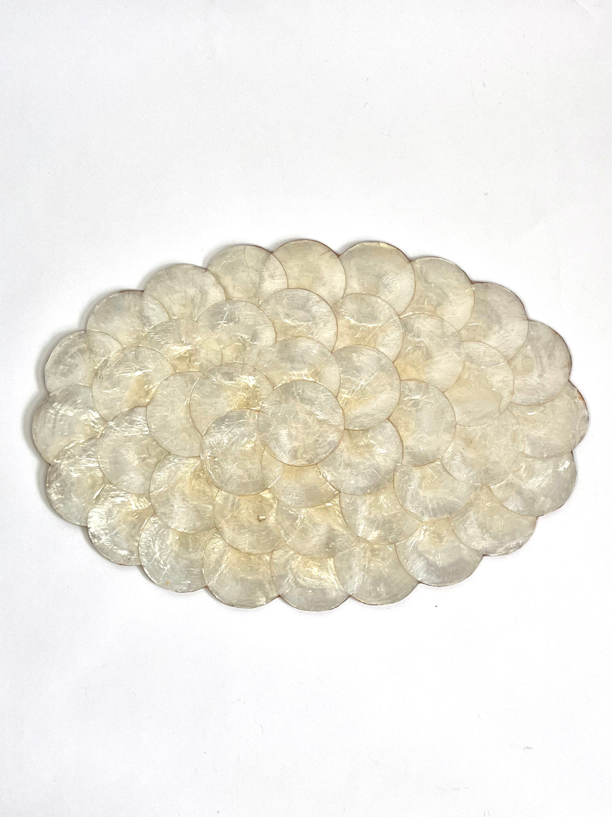 Vintage Capiz Shell Placemats - 6pc Set