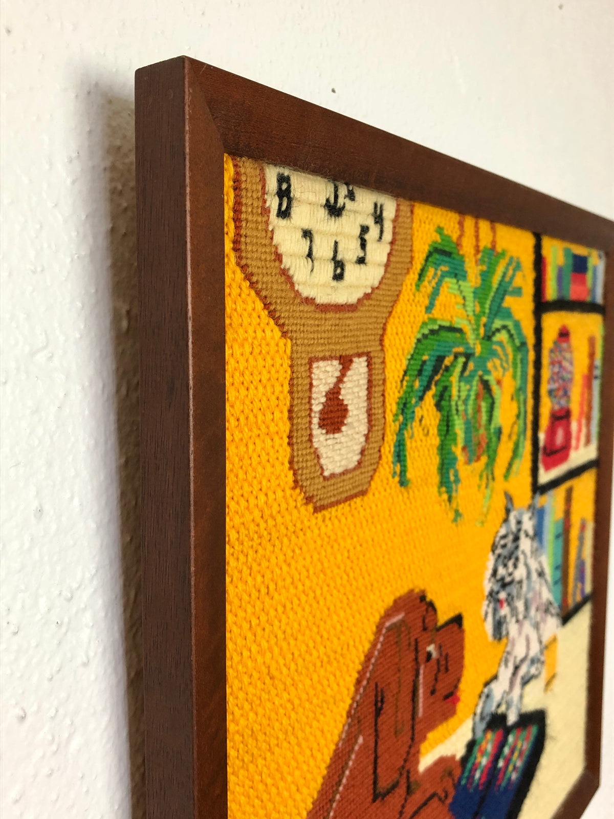 Pets Playing Backgammon Needlepoint