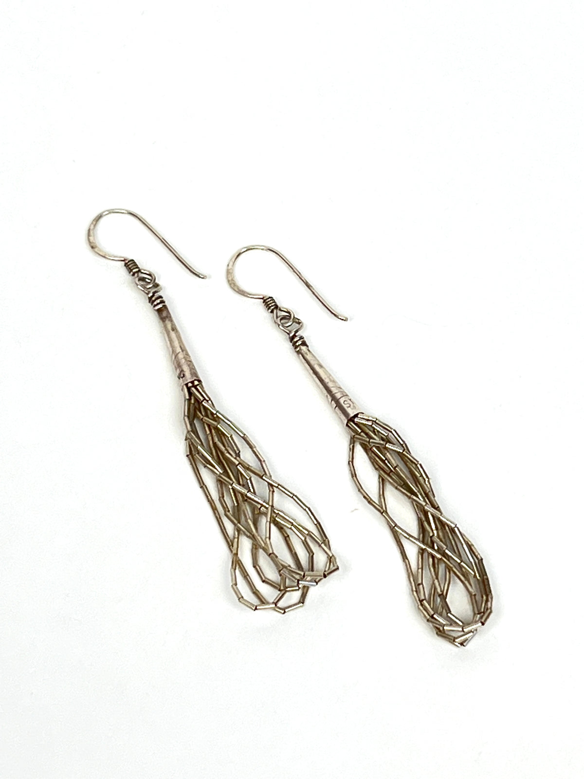Native American Liquid Silver Earrings