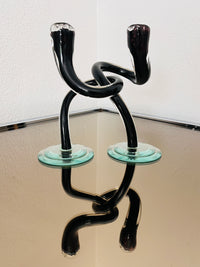 Blown Glass Interlocking Candle Holders