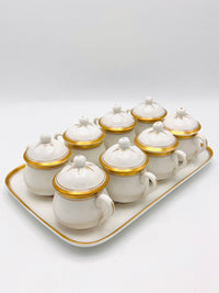 Vintage Porcelain Pot De Crème Set