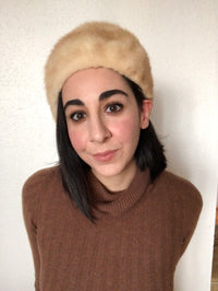 Vintage Blonde Mink Fur Hat