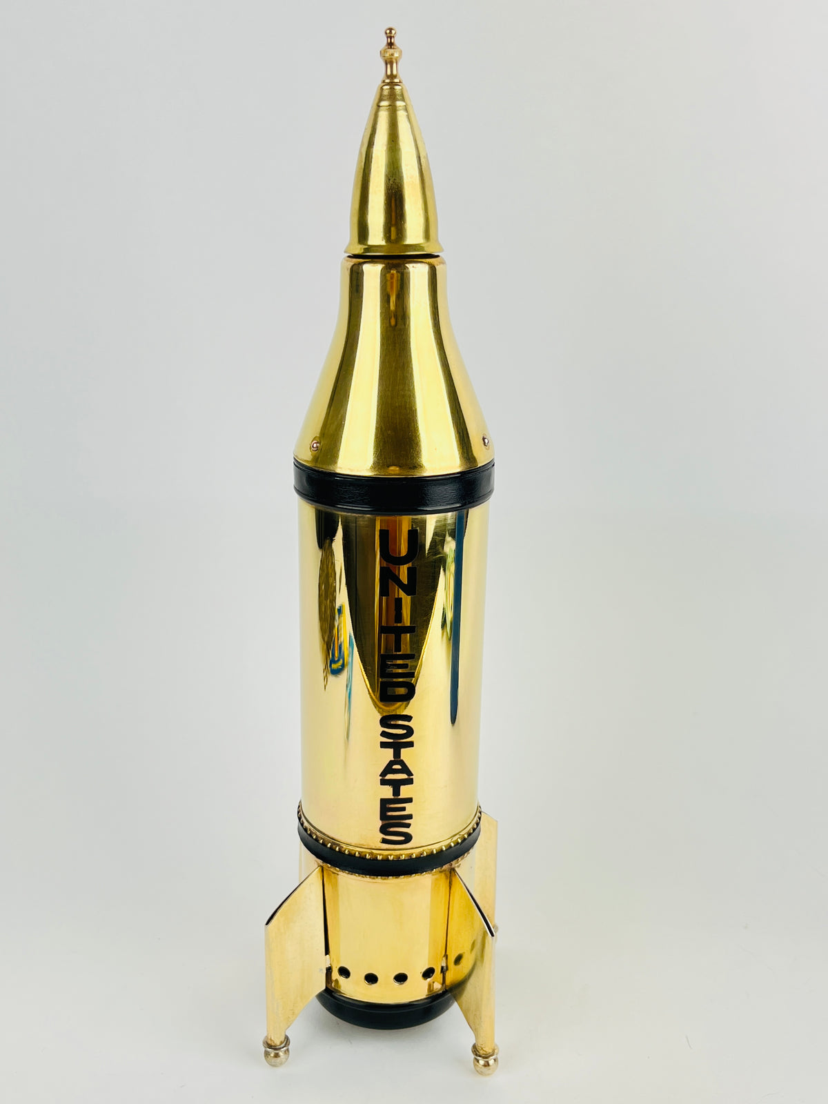 Mid-Century Musical United States Rocket Ship Decanter