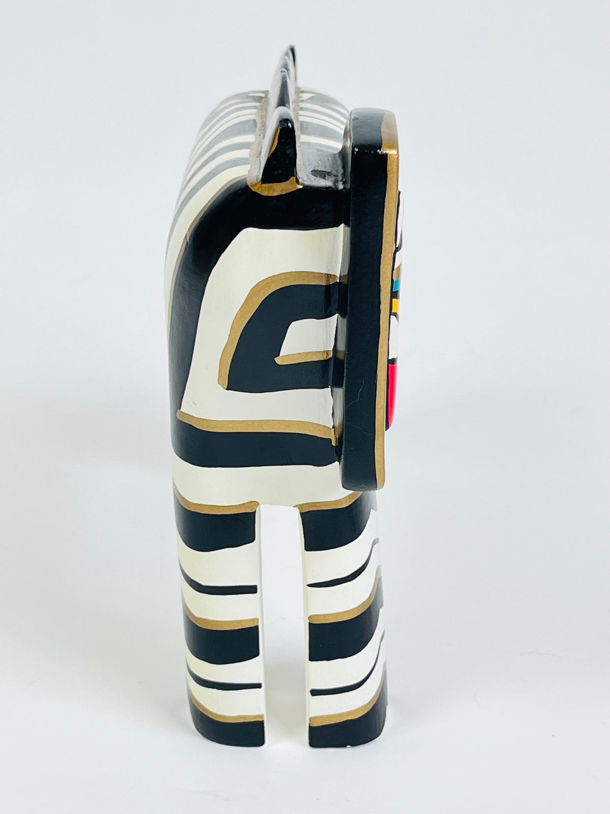 Vintage Hand Painted Lion Sculpture