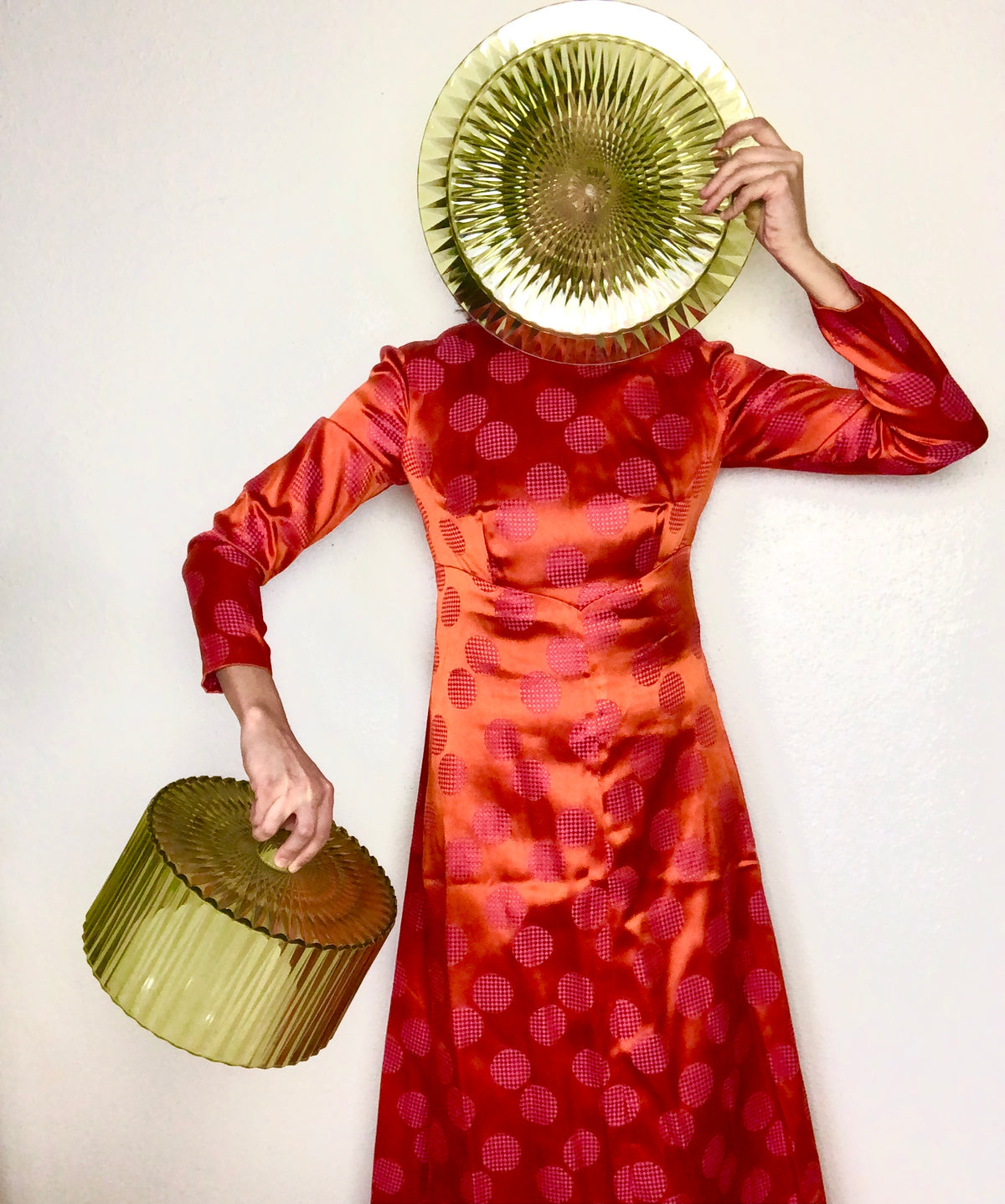 Vintage Chartreuse Cake Platter