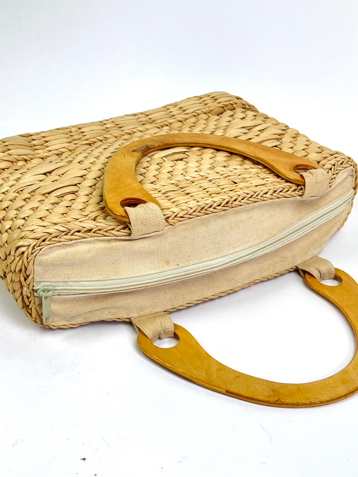 Vintage Woven Raffia Bag