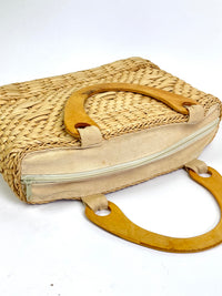 Vintage Woven Raffia Bag