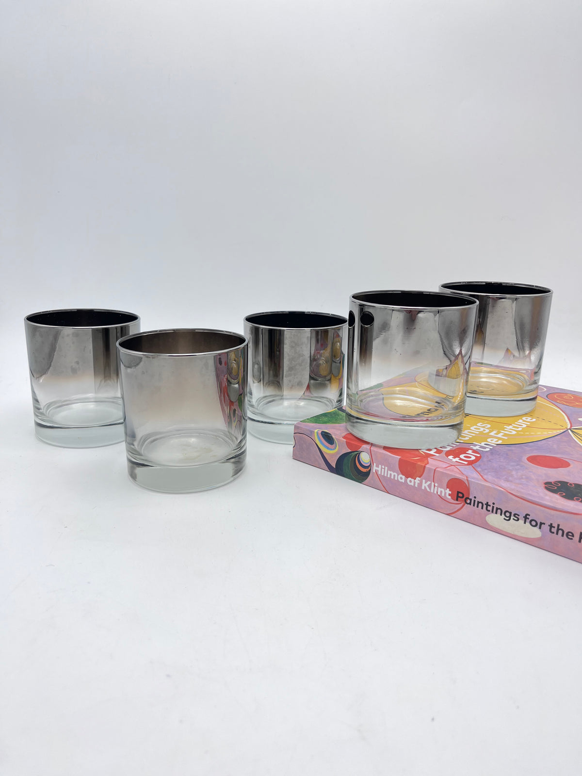 Vintage Silver Fade Rocks Glasses