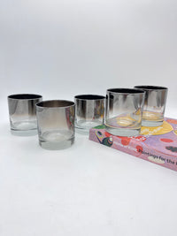 Vintage Silver Fade Rocks Glasses