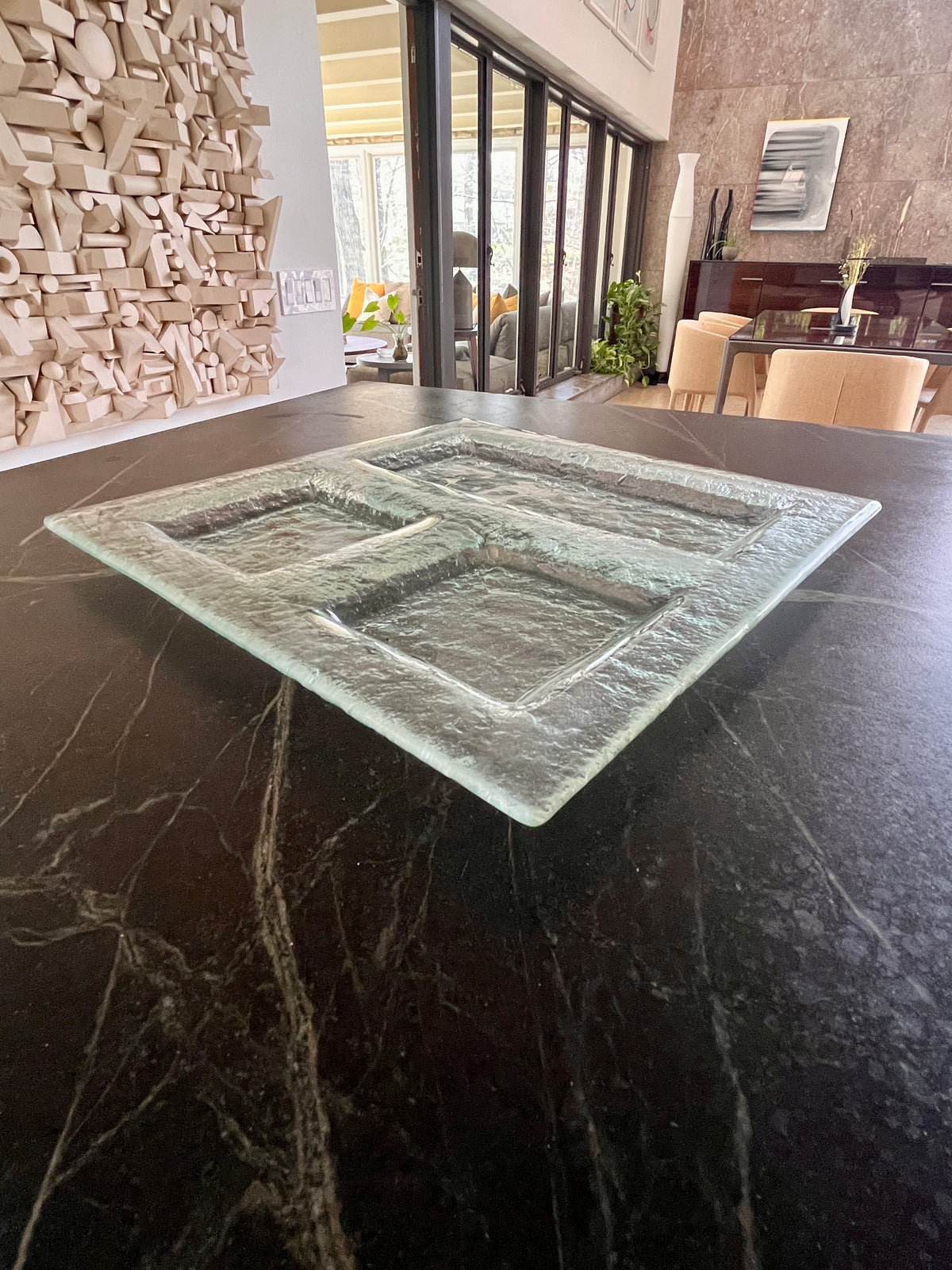 Vintage Segmented Glass Tray