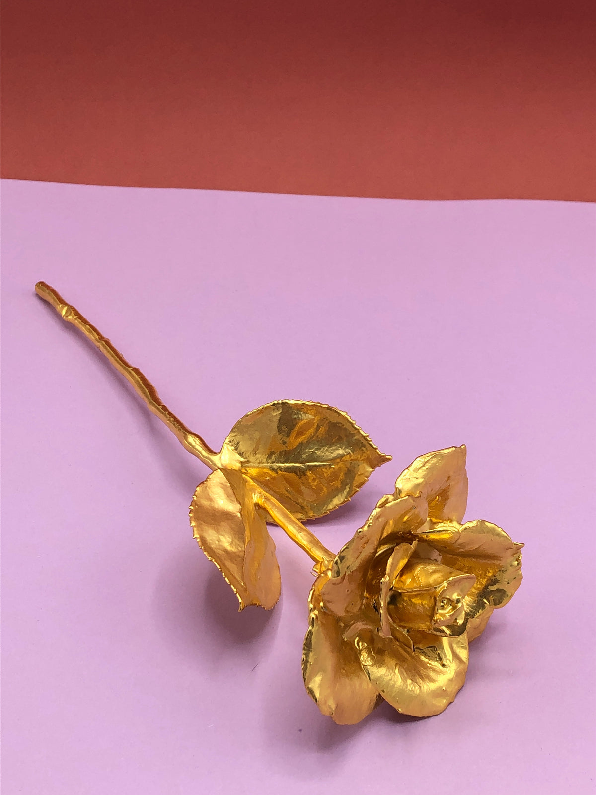 Vintage 24k Gold Plated Rose