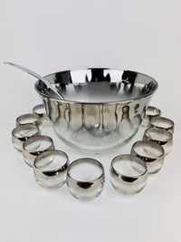 Mid-Century Modern Silver Fade Punch Set