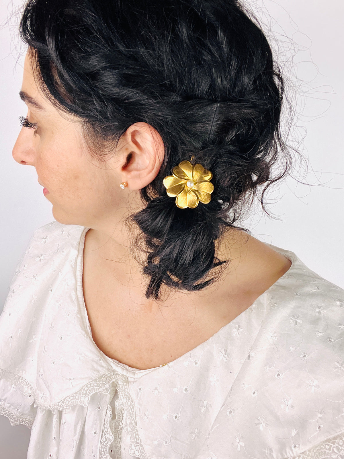 Vintage Hair Brooch - Flower