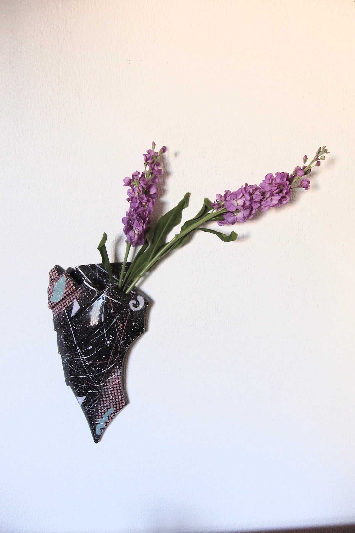 Vintage Postmodern Memphis Era Wall Vase by Rosalyn Tyge