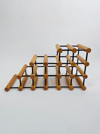 Vintage MCM Modular Wood Wine Rack