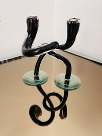 Blown Glass Interlocking Candle Holders