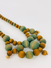 Vintage Wood Bead Necklace