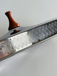 MCM Chrome & Glass Butter Dish