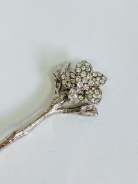 Rhinestone Flower Demitasse Spoons