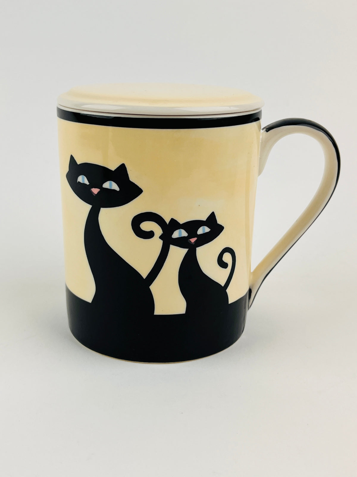 Vintage 90s Cat Teapot and Mug Set