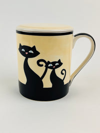Vintage 90s Cat Teapot and Mug Set