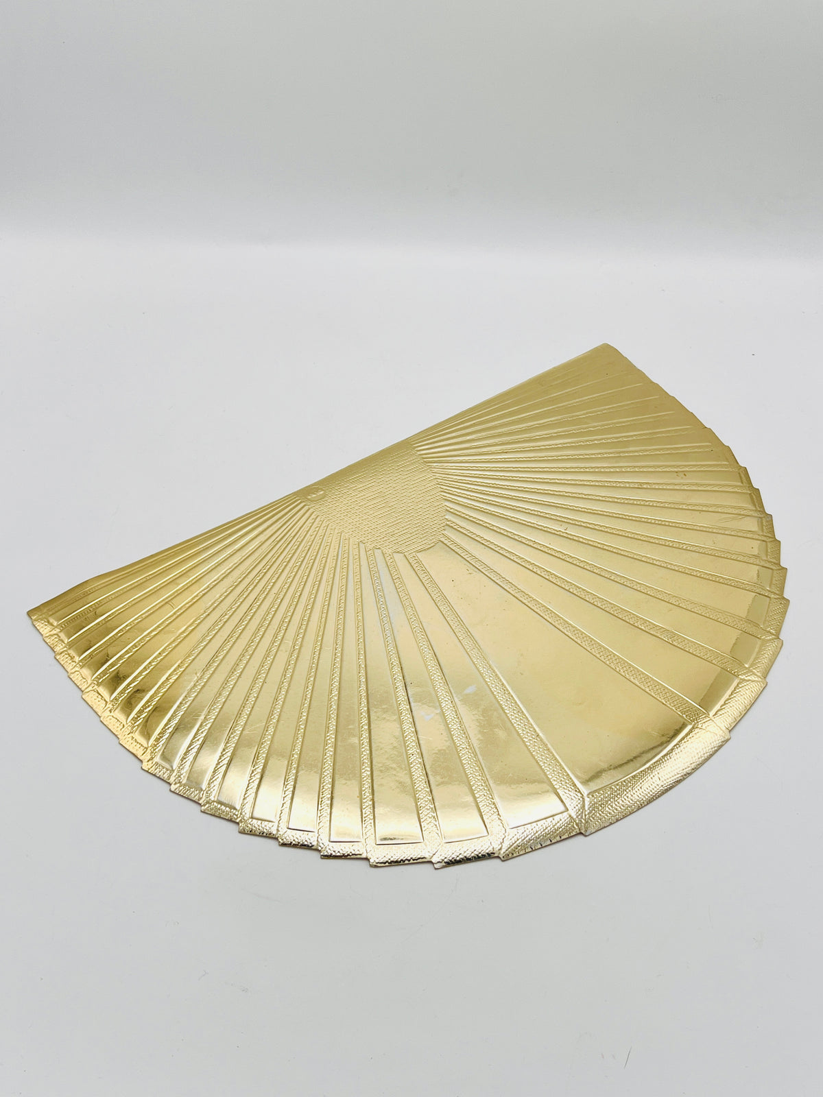 Vintage 80s Deco Metallic Gold Placemats