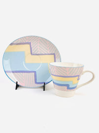 Memphis Style Cup & Saucer Set - 8pc