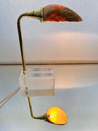 Vintage Lucite and Seashell Lamp