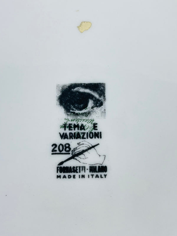 piero fornasetti tema e variazioni #208 plate