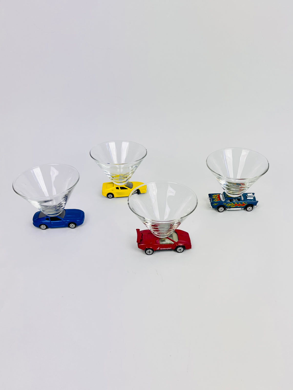 Vintage Matchbox Car Martini Glasses