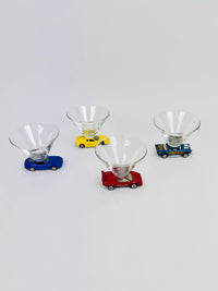 Vintage Matchbox Car Martini Glasses
