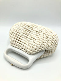Vintage White Raffia Bag