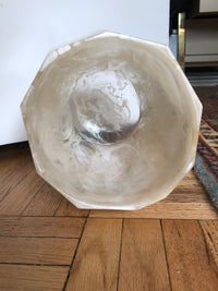 Marbled Lucite Wastebasket