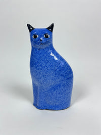 Vintage Blue Cat Sculpture
