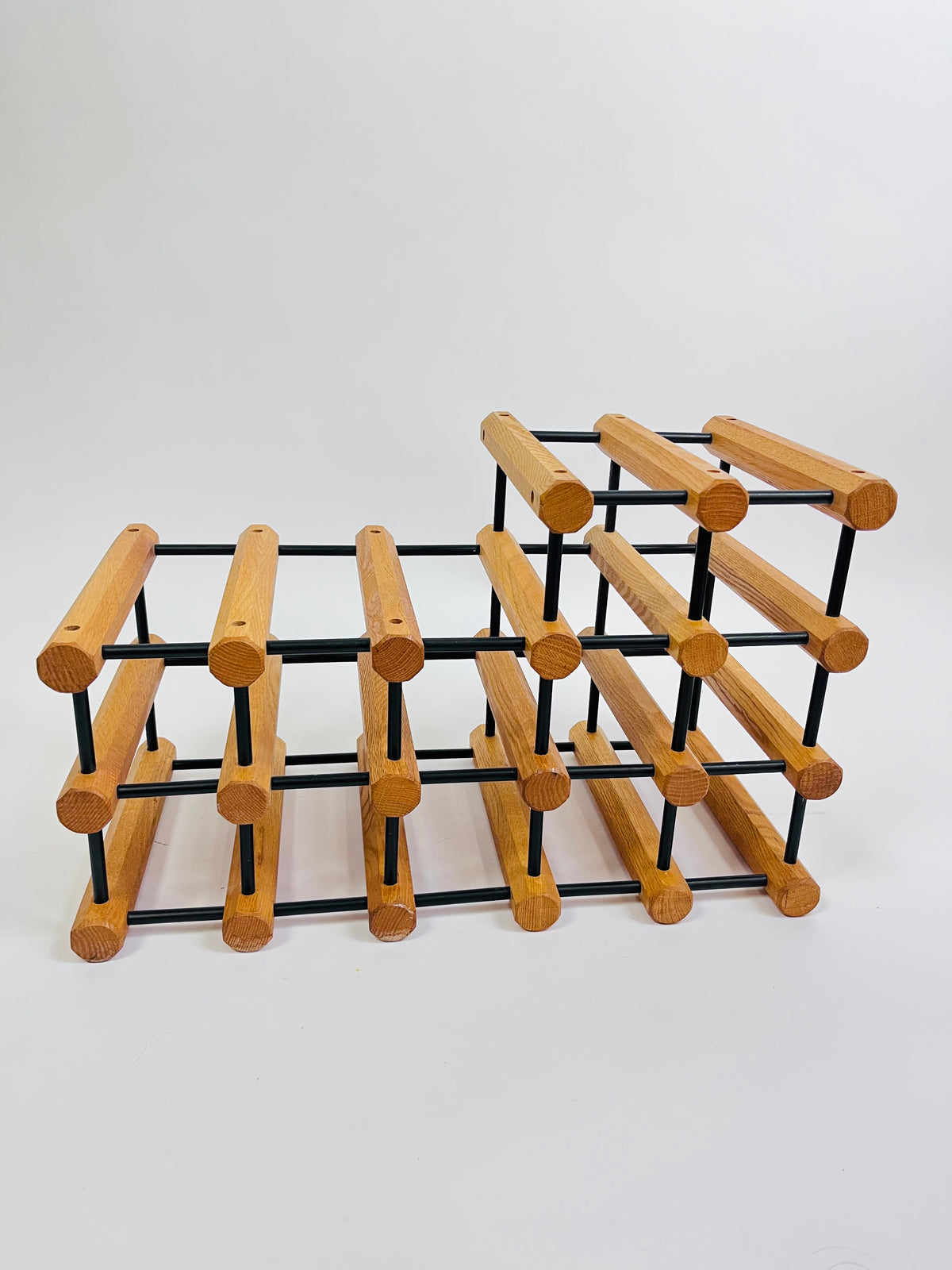 Vintage MCM Modular Wood Wine Rack