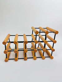 Vintage MCM Modular Wood Wine Rack