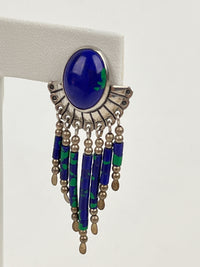 Sterling Azurite Malachite Earrings
