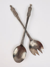 Rare Figurative Salad Servers by Patrick Meyer