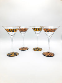 Animal Print Martini Glasses